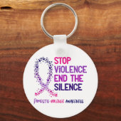 Stop Violence and the Silence Domestic Violence Aw Sleutelhanger (Voorkant)