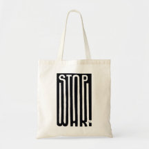 Stop War Hippie Activist Cotton Bag