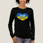 Stop War In Ukraine. I support Ukraine. Tri-Blend Shirt (Voorkant)