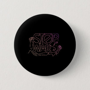 Stop War Peace Activist Outfit Vrouwen Anti-War Po Ronde Button 5,7 Cm