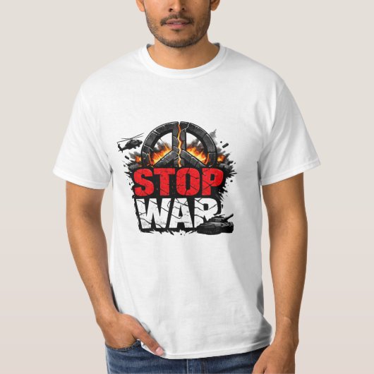 Stop War Peace Graphic T-Shirt – Stand for Peace (Devant)