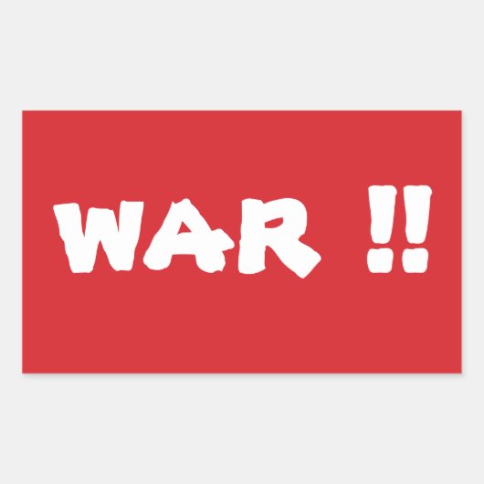 STOP War Stop Sign Sticker (Voorkant)