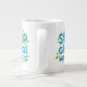 Stop wereldwijde opwarming extra grote beker (Achterkant)