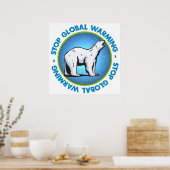 Stop wereldwijde opwarming poster (Keuken)