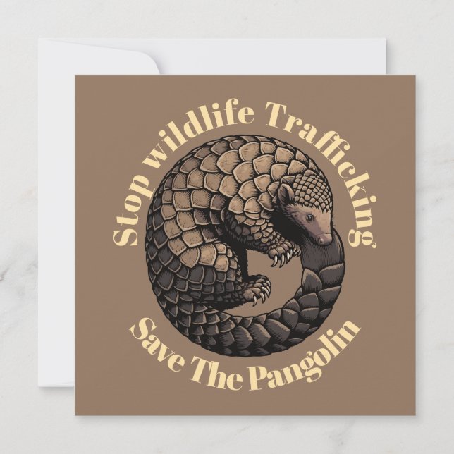 Stop wildlife trafficking - Save the pangolin  (Voorkant)