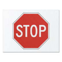 Stop Yard Sign · Witte achtergrond