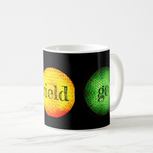 stop yield go koffiemok (Voorkant rechts)