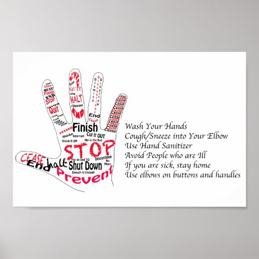 Stop ziekte poster (Voorkant)