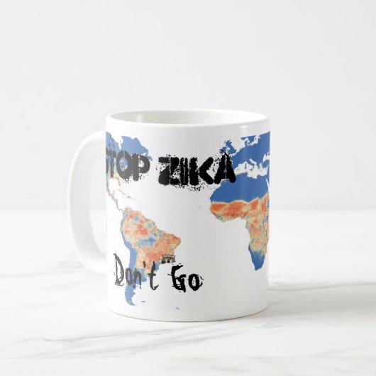 Stop Zika / Support Research Mug par RoseWrites (Devant gauche)