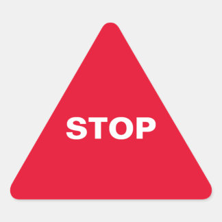 stopbord driehoek sticker