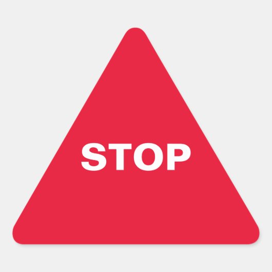 stopbord driehoek sticker (Voorkant)