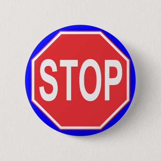 Stopbord Ronde Button 5,7 Cm (Voorkant)