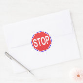 Stopbord Ronde Sticker (Envelop)