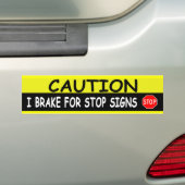 STOPBORDEN BUMPERSTICKER (Op auto)