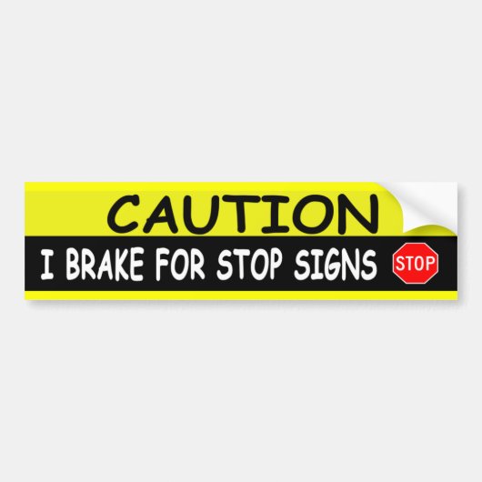 STOPBORDEN BUMPERSTICKER (Voorkant)