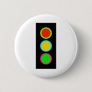 stopcontact van verkeerssignaal - stoplicht stopco ronde button 5,7 cm
