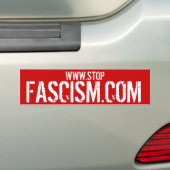 STOPFASCISM.COM - Stop fascisme Bumpersticker (Op auto)