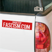 STOPFASCISM.COM - Stop fascisme Bumpersticker (Op Truck)