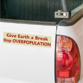 StopOVERPOPULATIE Bumpersticker (Op Truck)