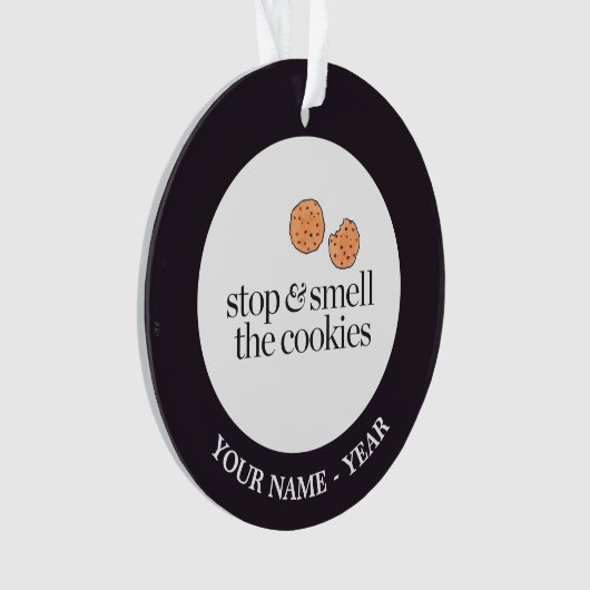 Stoppen en de koekjes verbranden ornament (voorkant)