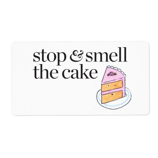 Stoppen en roken de Cake Etiket (Voorkant)
