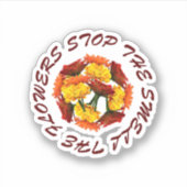 stoppen en ruiken de bloemen sticker (Voorkant)