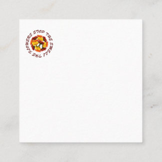 stoppen en ruiken de bloemen vierkante visitekaartje