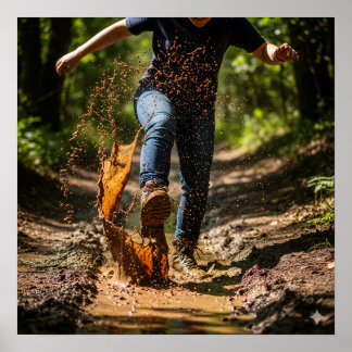 Stoppen in de modder poster