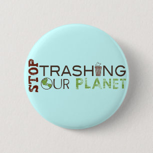 Stoppen met afval ronde button 5,7 cm