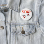 stoppen met dierenmishandeling ronde button 5,7 cm (In situ)