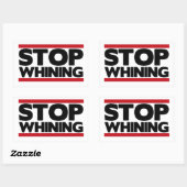 Stoppen met draaien rechthoekige sticker (Vel)