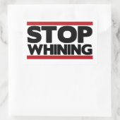 Stoppen met draaien rechthoekige sticker (Tas)