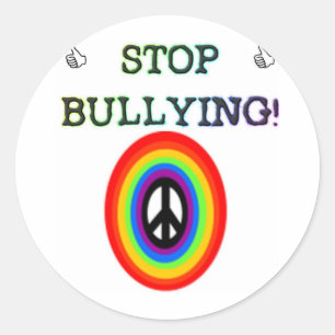 stoppen met het pesten ronde sticker