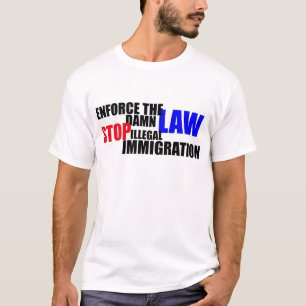 stoppen met illegale immigratie t-shirt