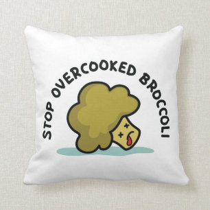 Stoppen met overgekookte broccoli kussen