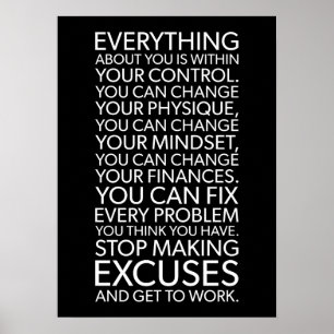 Stoppen met overschrijvingen - Motivatie succes Poster