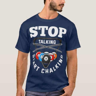 Stoppen met praten Startknipperen van poolafspeeln T-shirt