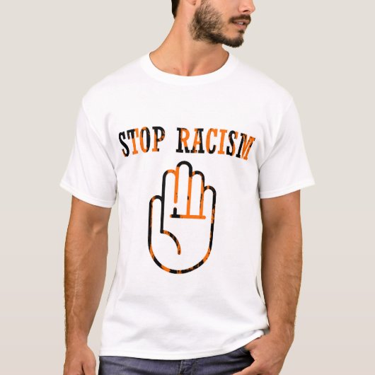 stoppen met racisme t-shirt (Voorkant)