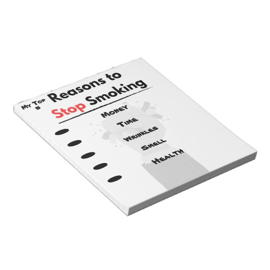 Stoppen met roken Motivatie Aangepaste redenen Notitieblok (Schuin)