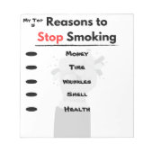 Stoppen met roken Motivatie Aangepaste redenen Notitieblok (Voorkant)