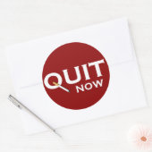 Stoppen met roken ronde sticker (Envelop)