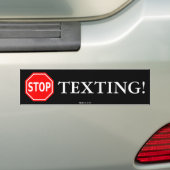 Stoppen met sms-Bumpersticker Bumpersticker (Op auto)
