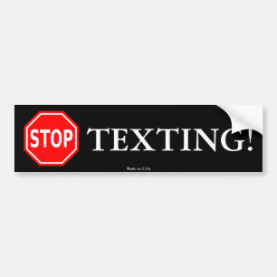 Stoppen met sms-Bumpersticker Bumpersticker