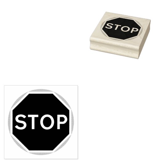 Stoppen Rubberstempel (Gestempeld)