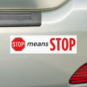 Stopstand II Bumpersticker (Op auto)
