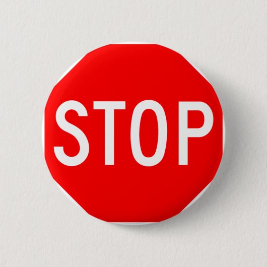 stopteken ronde button 5,7 cm (Voorkant)