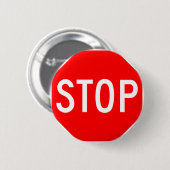 stopteken ronde button 5,7 cm (Voorkant /achterkant)