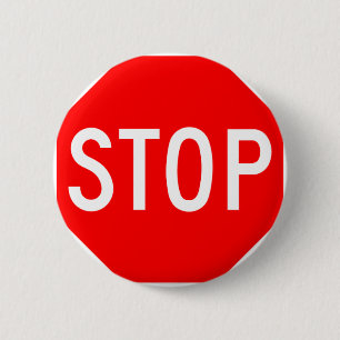 stopteken ronde button 5,7 cm