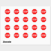  stopteken ronde sticker (Vel)