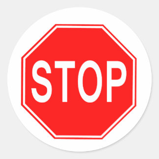 Stopteken - sticker